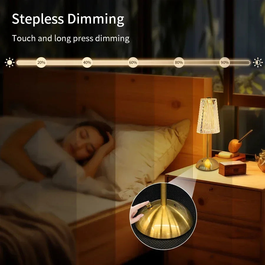 USB Rechargeable LED Table Lamp Touch Sensor