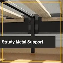 LIKIMIO Twin Bed Frames, Velvet Upholstered Platform