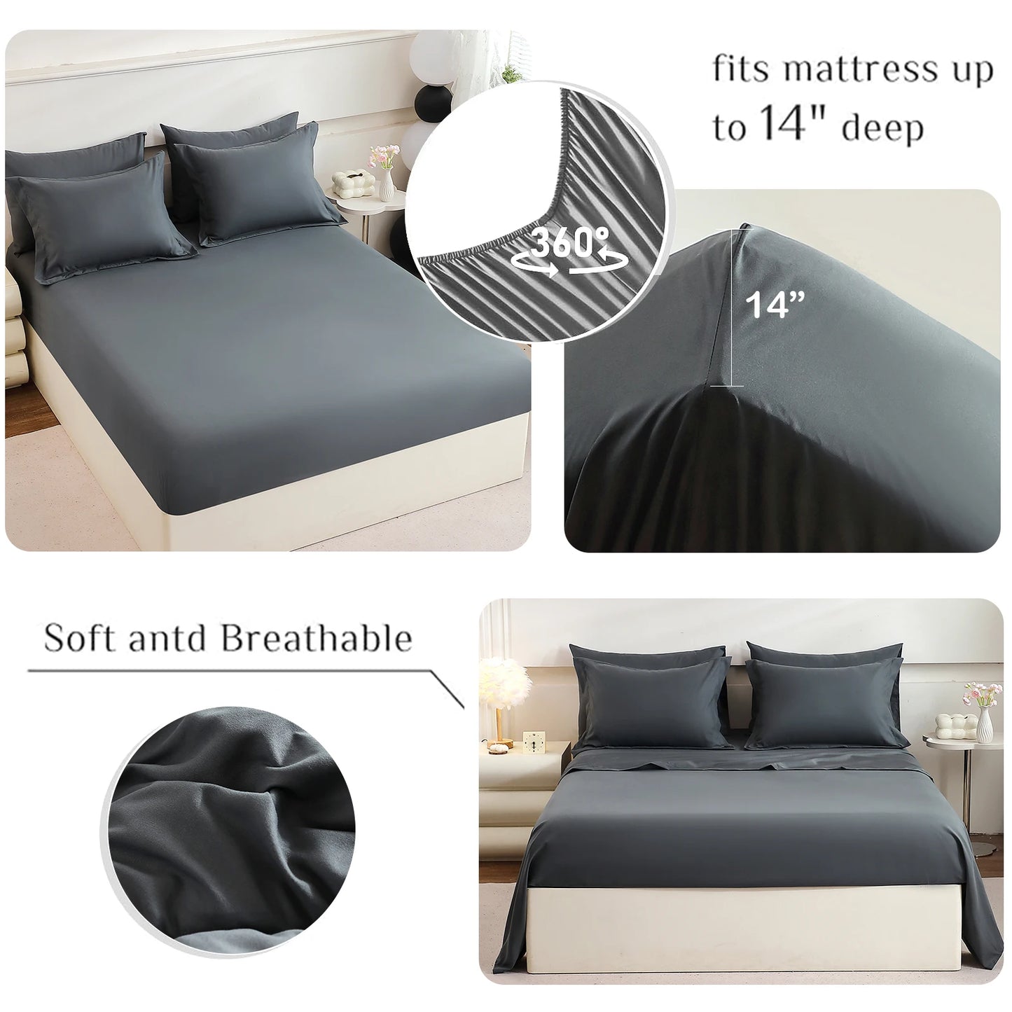 5pcs/7pcs Twin Full Queen King Bedding Sets