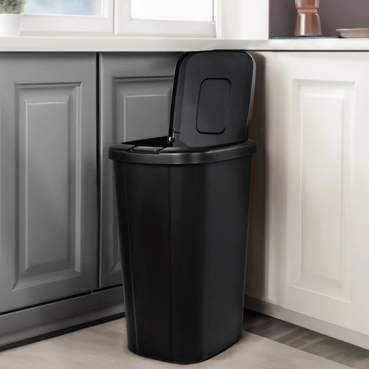 13.3 Gallon Plastic Touch Top Kitchen Trash Can
