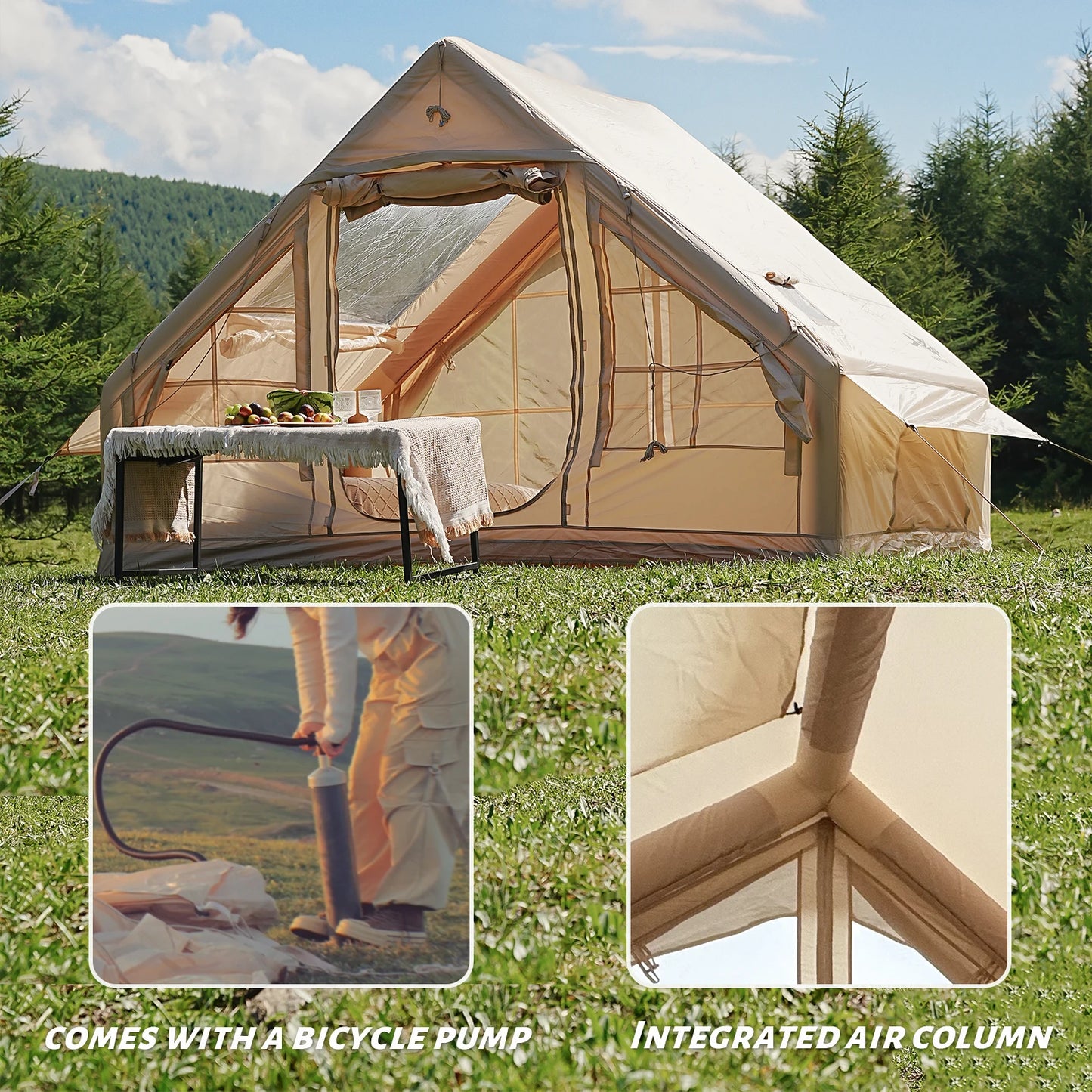 3-4 Person Inflatable Camping Tent