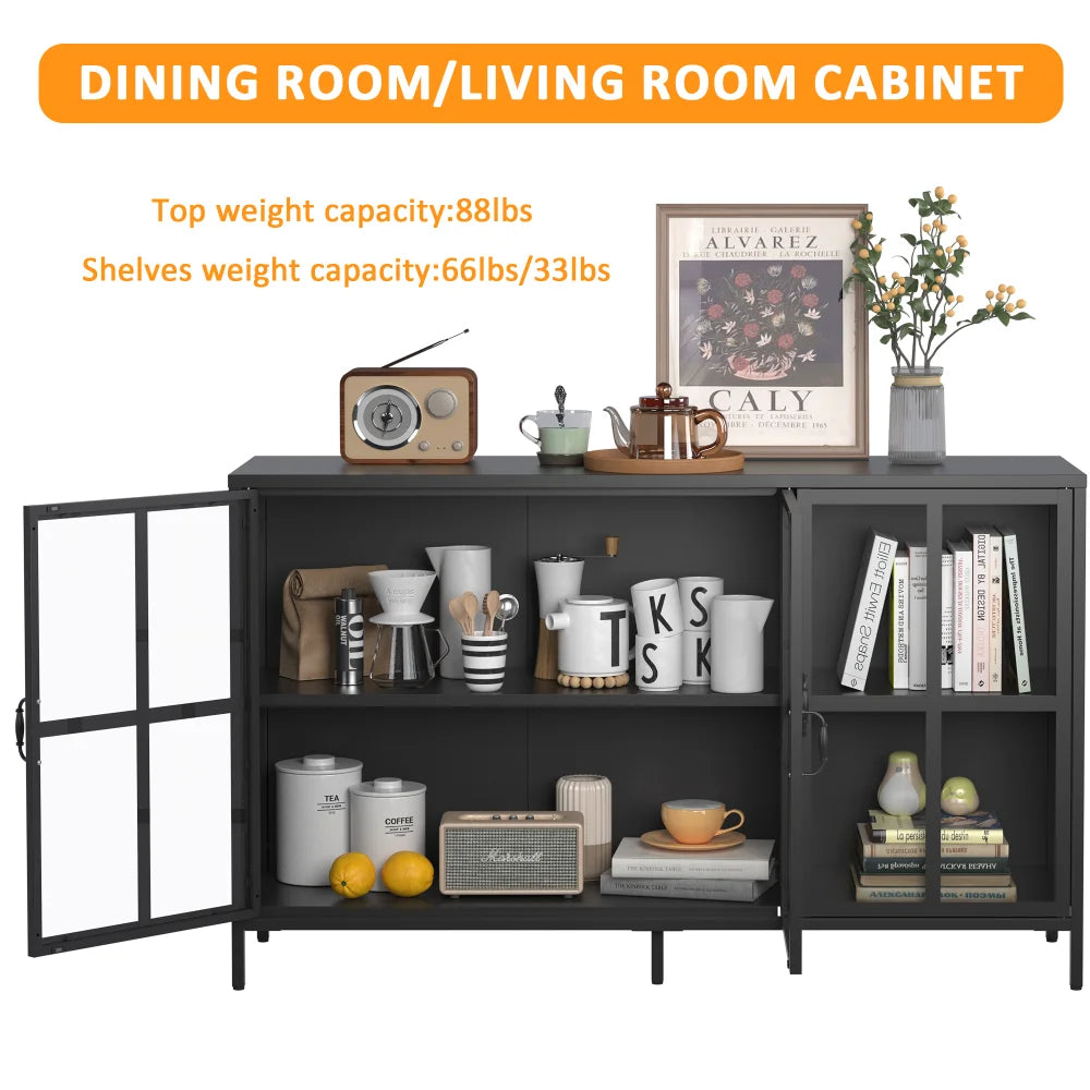 Heavy Duty Metal Modern Sideboard Buffet