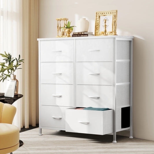 JHK Dresser Children's Wardrobe Bedroom 8 Fabric Drawers