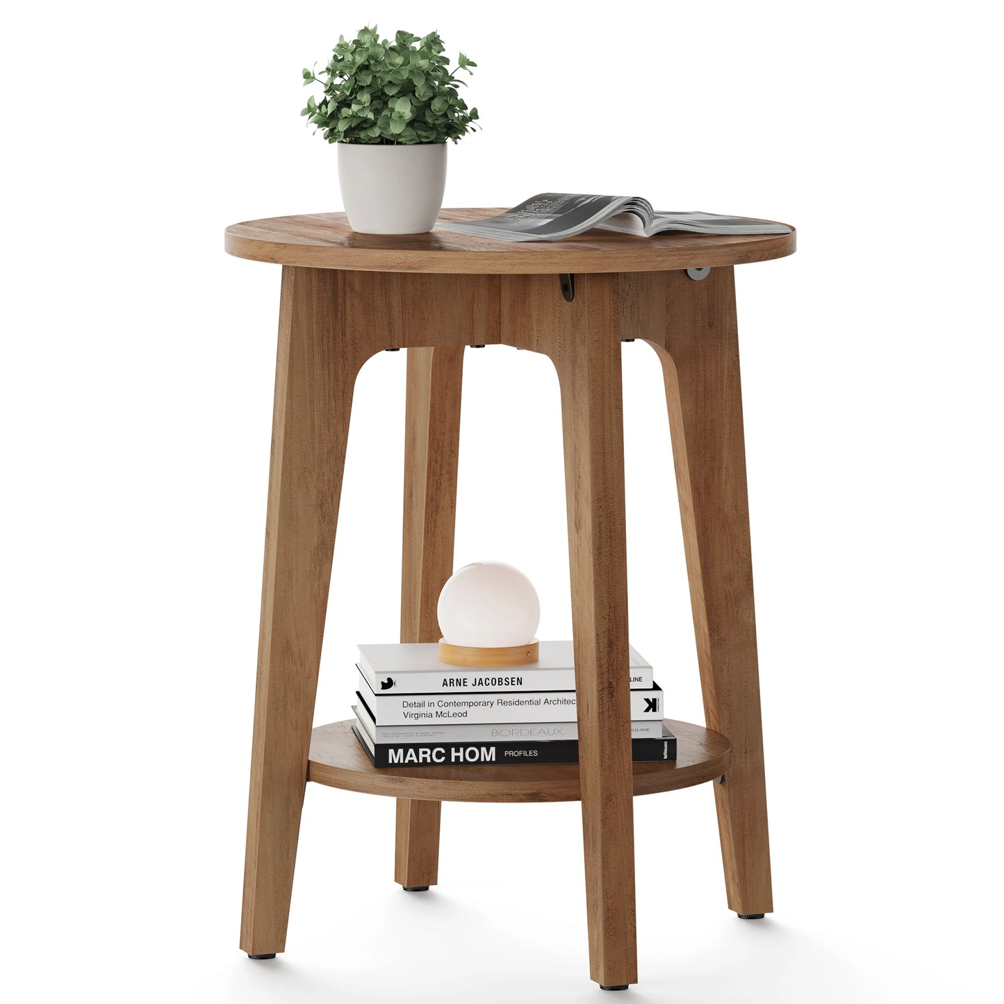 VASAGLE Side Table, Small Round End Table