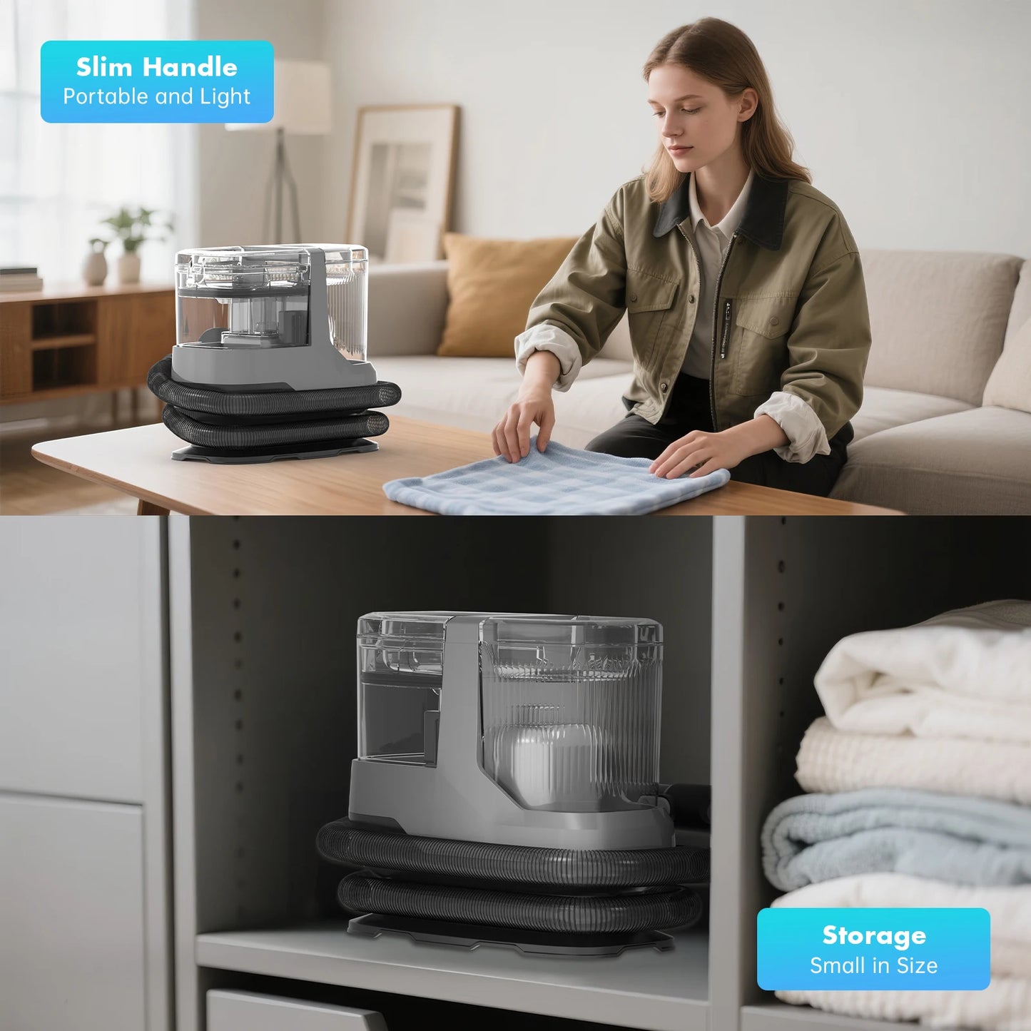 OMESER 20000Pa Portable Carpet Cleaner Machine