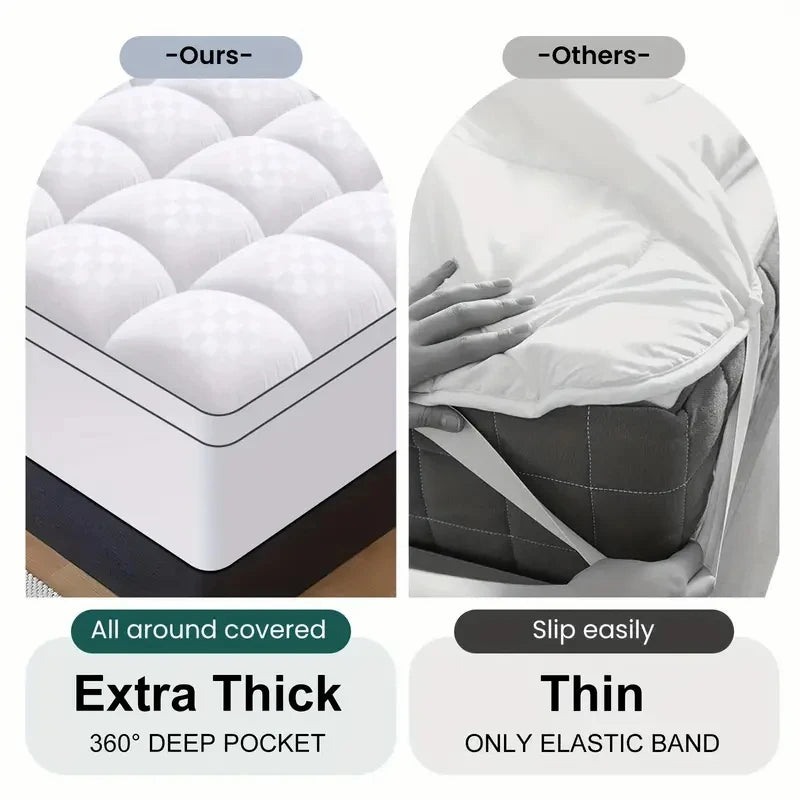 HGETVE Extra Thick Mattress cover Topper 1000Gsm