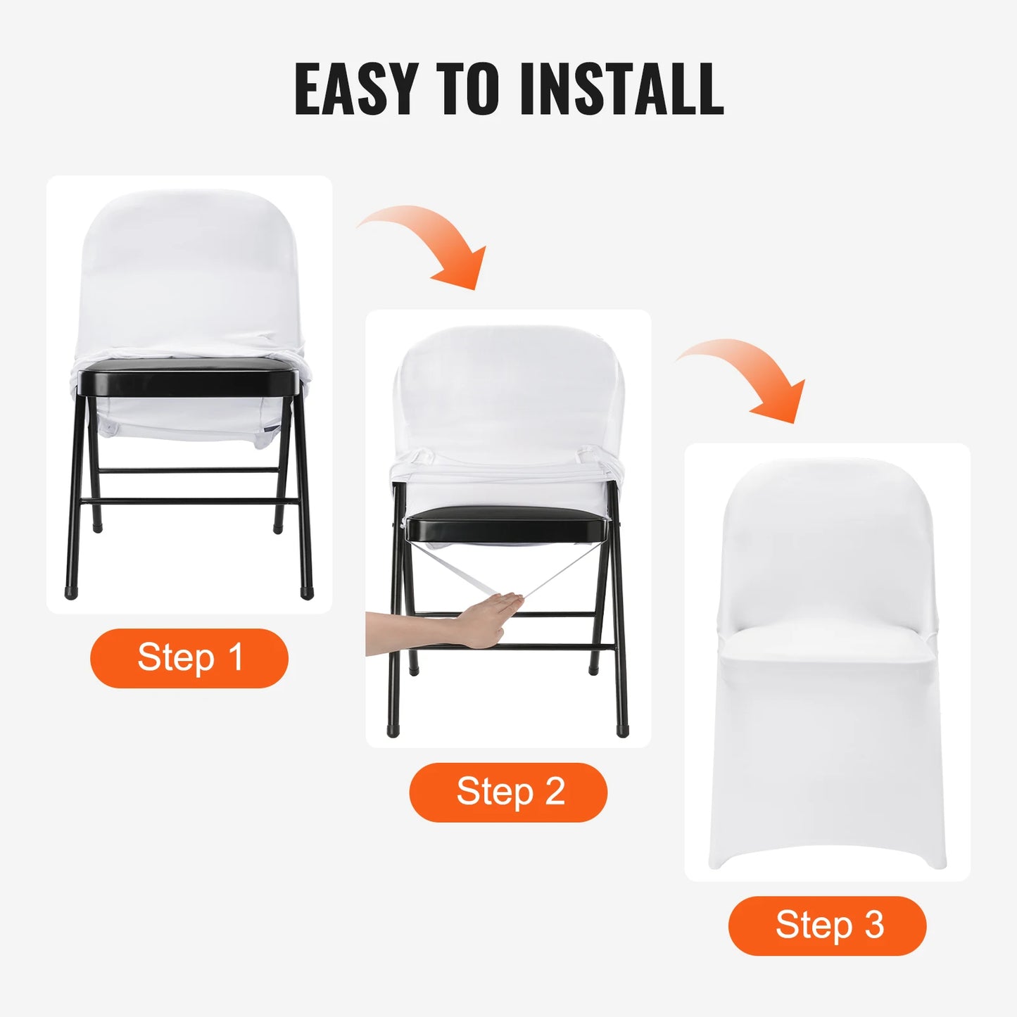 SucceBuy 12 30Pcs Wedding Chair Covers Spandex Stretch Slipcover