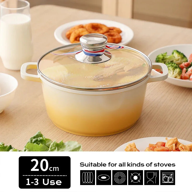 DONNOR  Ceramic Non-stick Stew Pot Induction Cooker