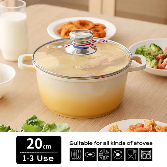 DONNOR  Ceramic Non-stick Stew Pot Induction Cooker