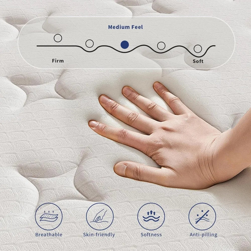 Mattress,12 Inch Mattresses in a Box, Individually Wrapped