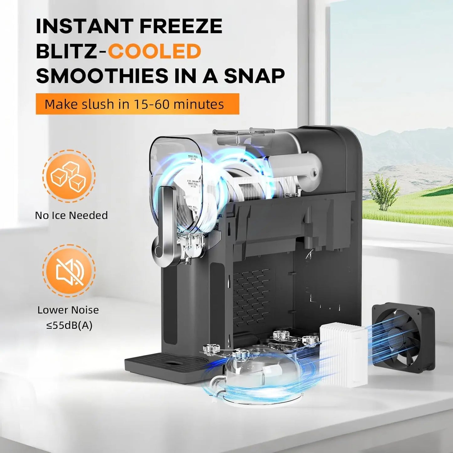 Slushie Machine for Home No Ice Needed