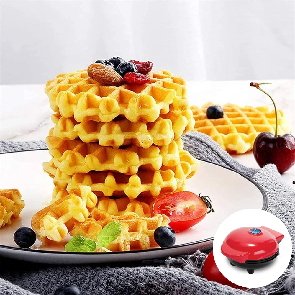 350W Mini Waffle Maker Electric Non-Stick