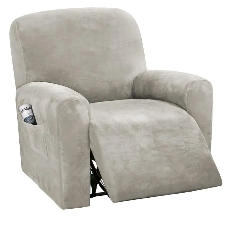 4Pieces Recliner Chair Covers Velvet Stretch