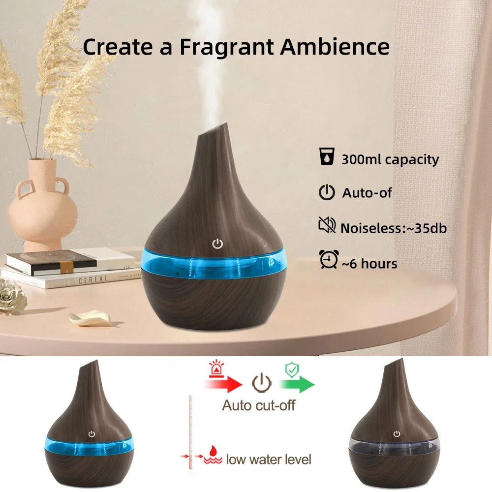 Multi Functional 300ml Humidifier Diffuser Combo