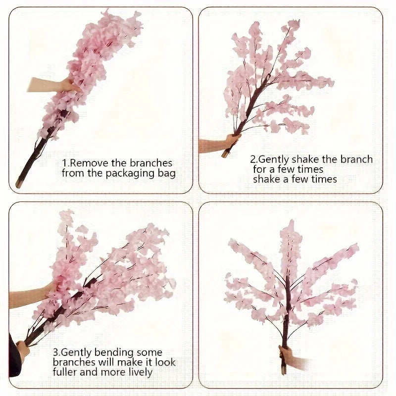 Artificial Cherry Pink Blossom Trees Indoor Decor