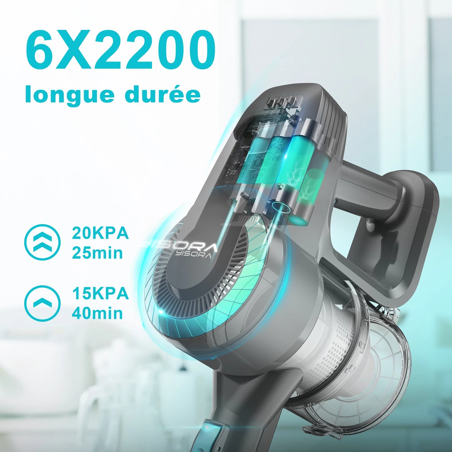 YISORA N300 Cordless Upright Vacuum Cleaner