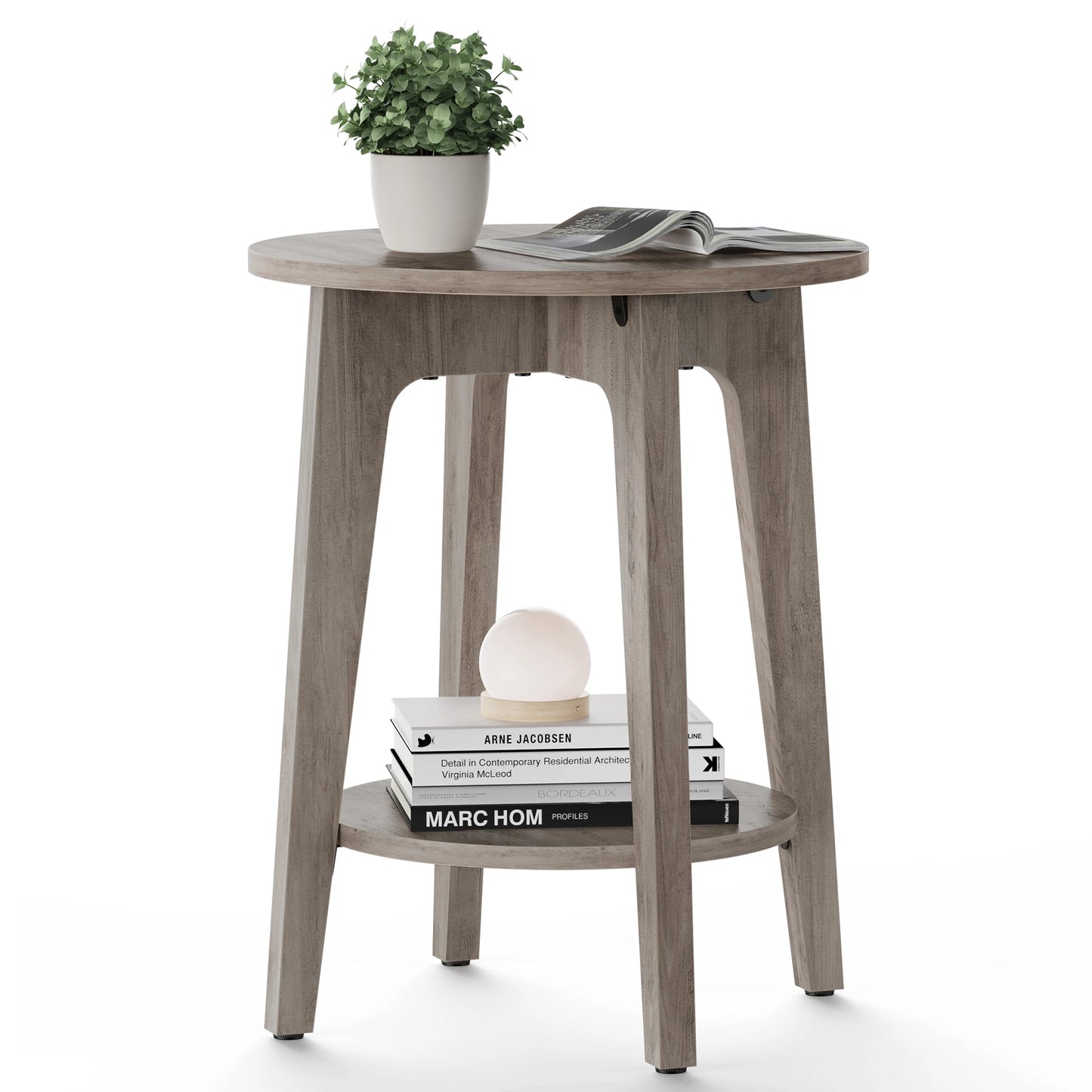 VASAGLE Side Table, Small Round End Table