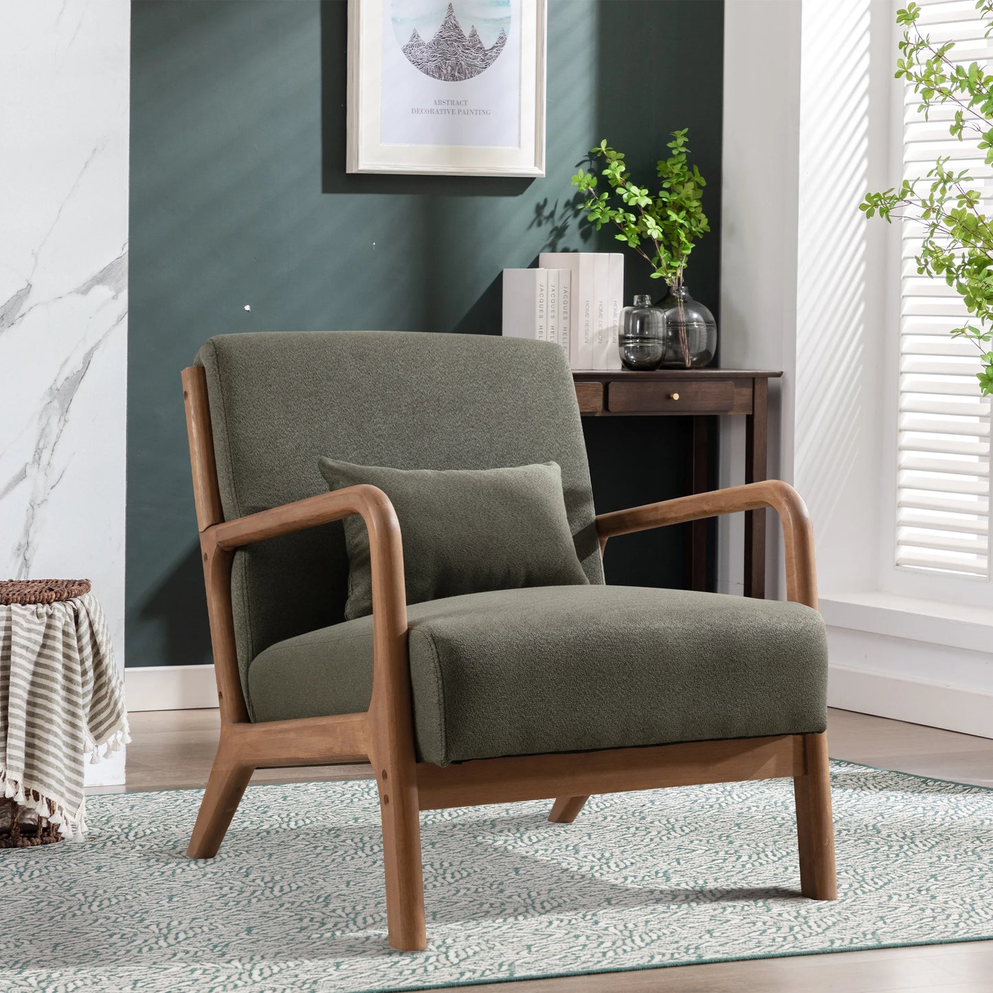 29*33*26 Inch Solid Color Solid Wood Living Room Chair