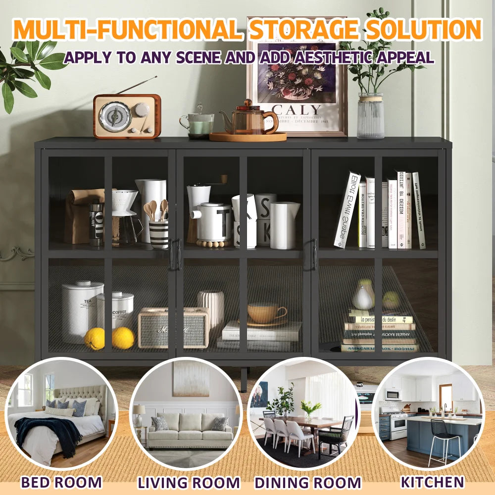 Heavy Duty Metal Modern Sideboard Buffet