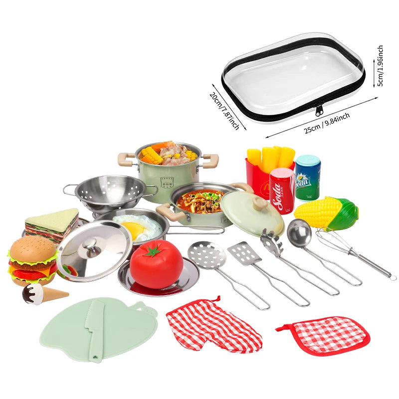 Play Kitchen Cookware Utensils toy Groceries