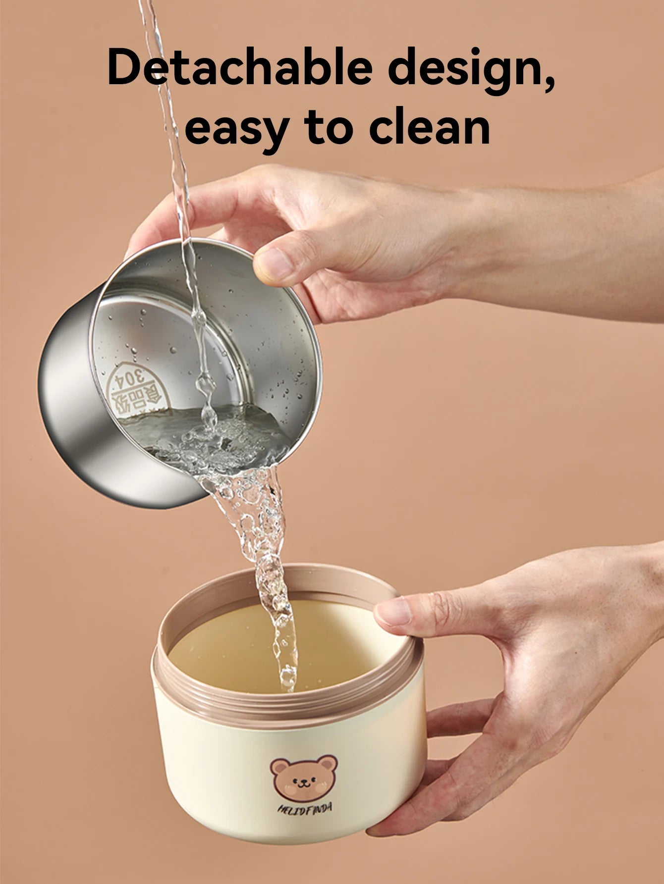 WORTHBUY Portable Insulated Lunch Box 304 Stainless Steel