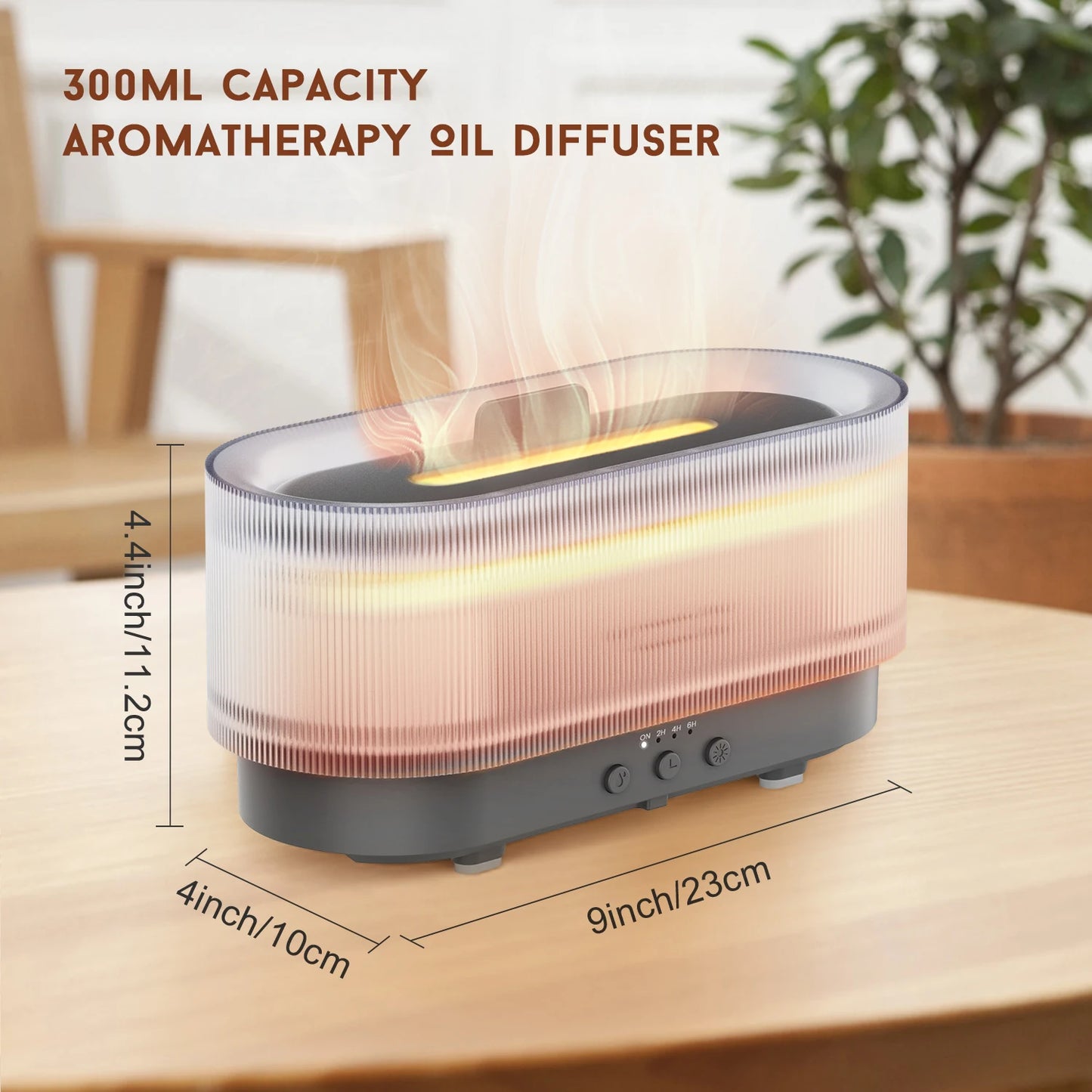 Sejoy  Essential Oils Humidifier Flame  Fragrance Diffuser  Light