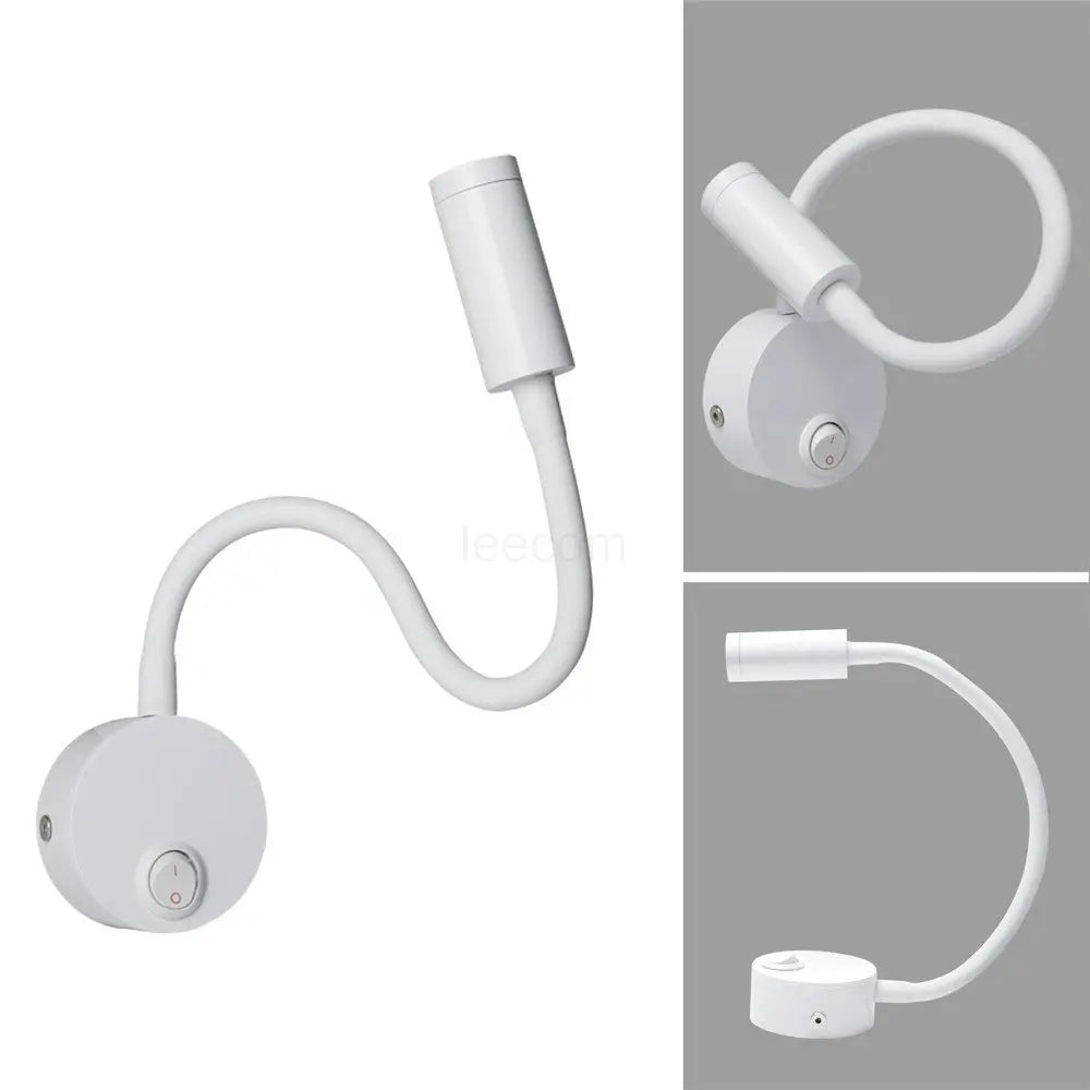 Reading Lights White, Flexible Gooseneck Lamp