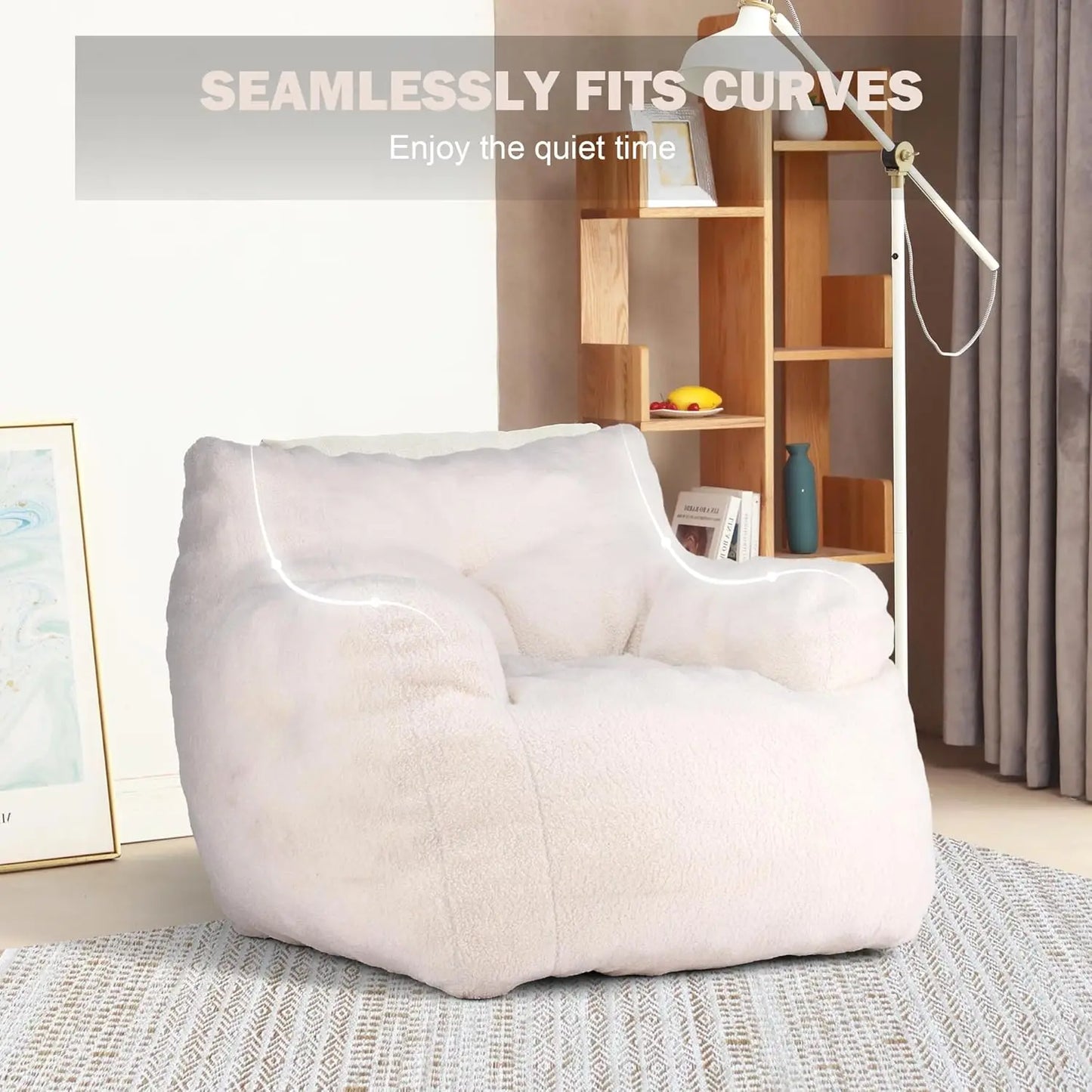 3FT Bean Bag Chair for Adult Teens Kids(with Filler) Furniture