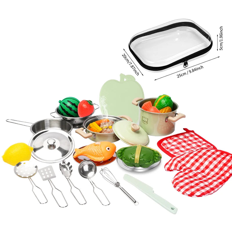 Play Kitchen Cookware Utensils toy Groceries