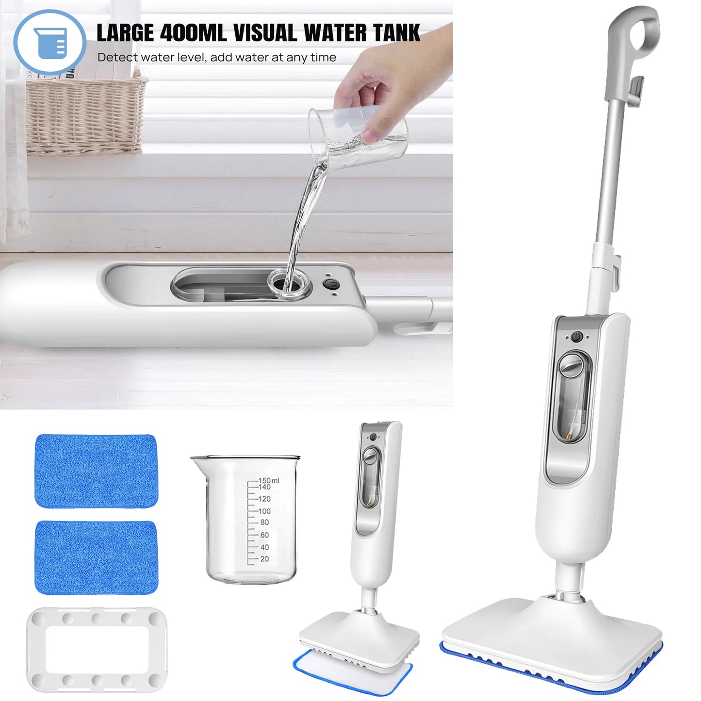 DayPlus Steam Mop & Detachable Steam Cleaner
