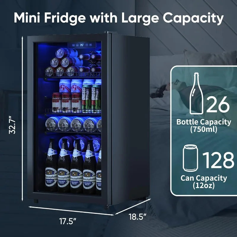 Beverage Fridge, 130 Mini Can Cooler