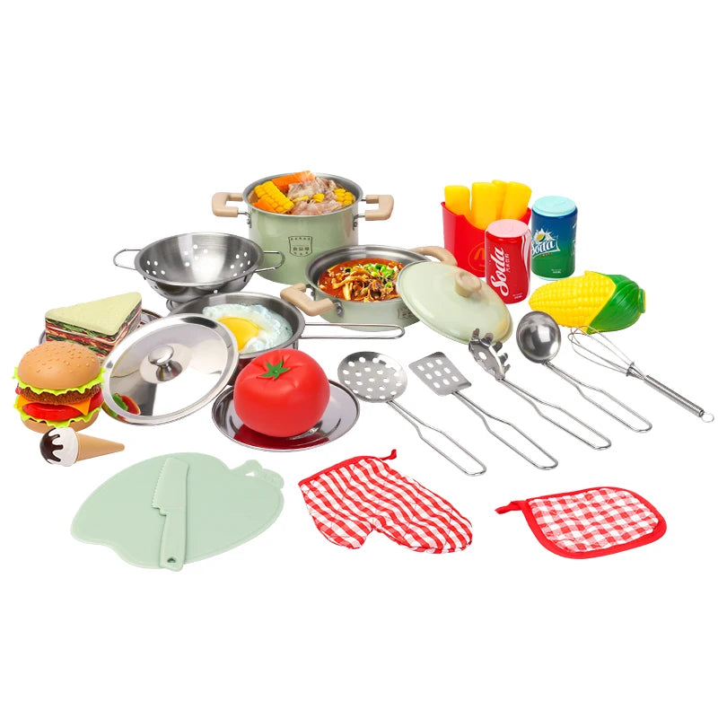 Play Kitchen Cookware Utensils toy Groceries