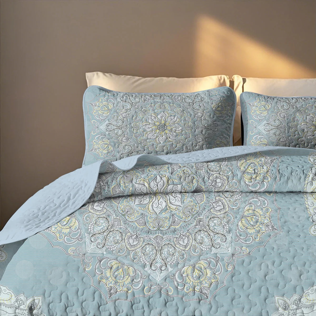 2/3-Piece Boho Printed Quilt Set