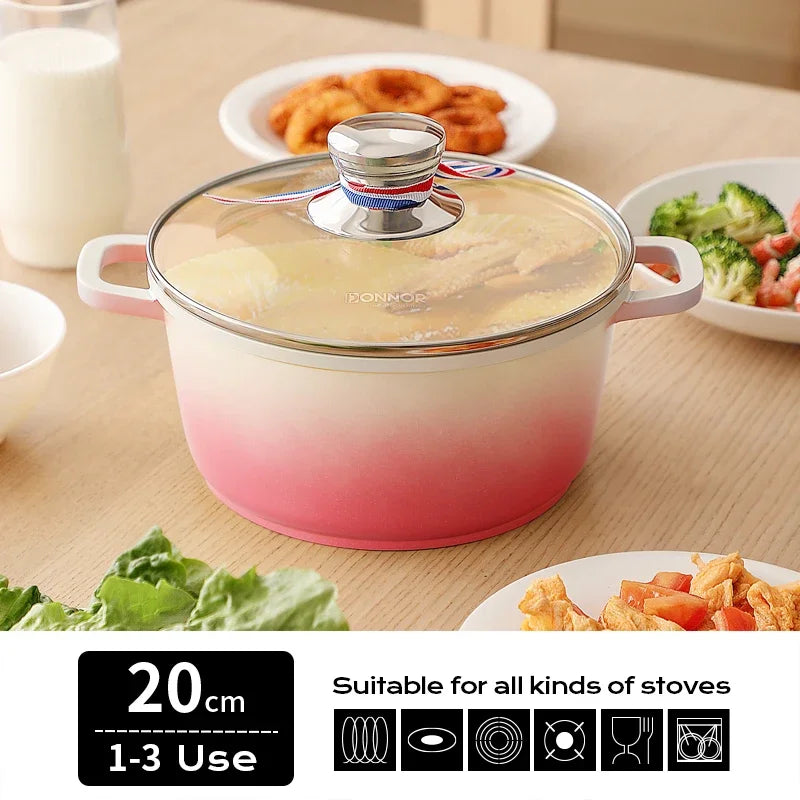 DONNOR  Ceramic Non-stick Stew Pot Induction Cooker