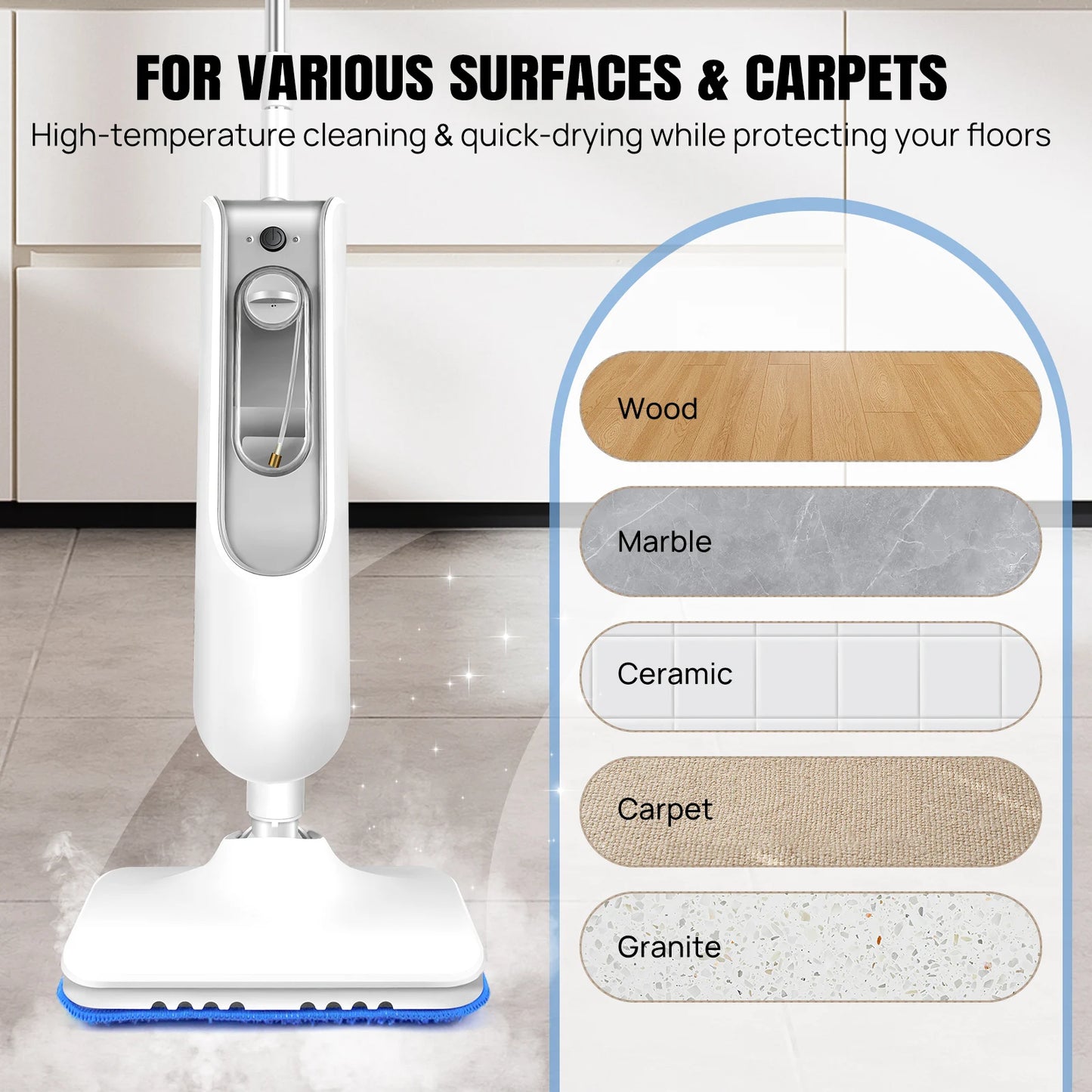 DayPlus Steam Mop & Detachable Steam Cleaner