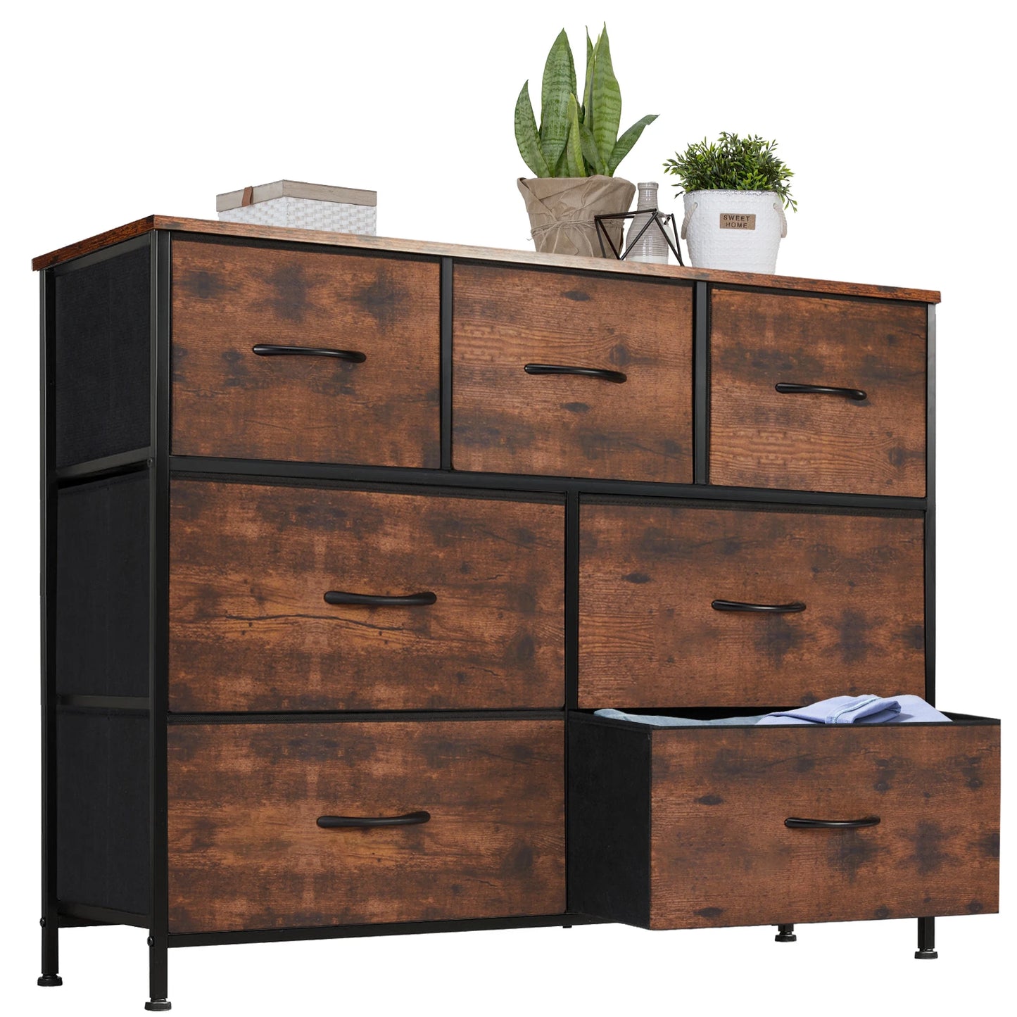 JHK Desser For Bedroom With 7 Fabric Drawers Organize