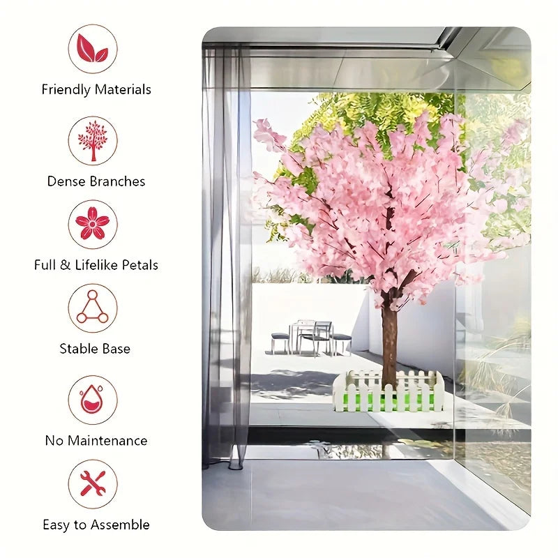 Artificial Cherry Pink Blossom Trees Indoor Decor