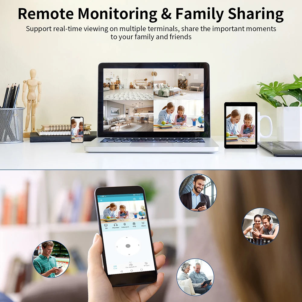 Vstarcam Indoor Security Camera for Home 360° Coverage