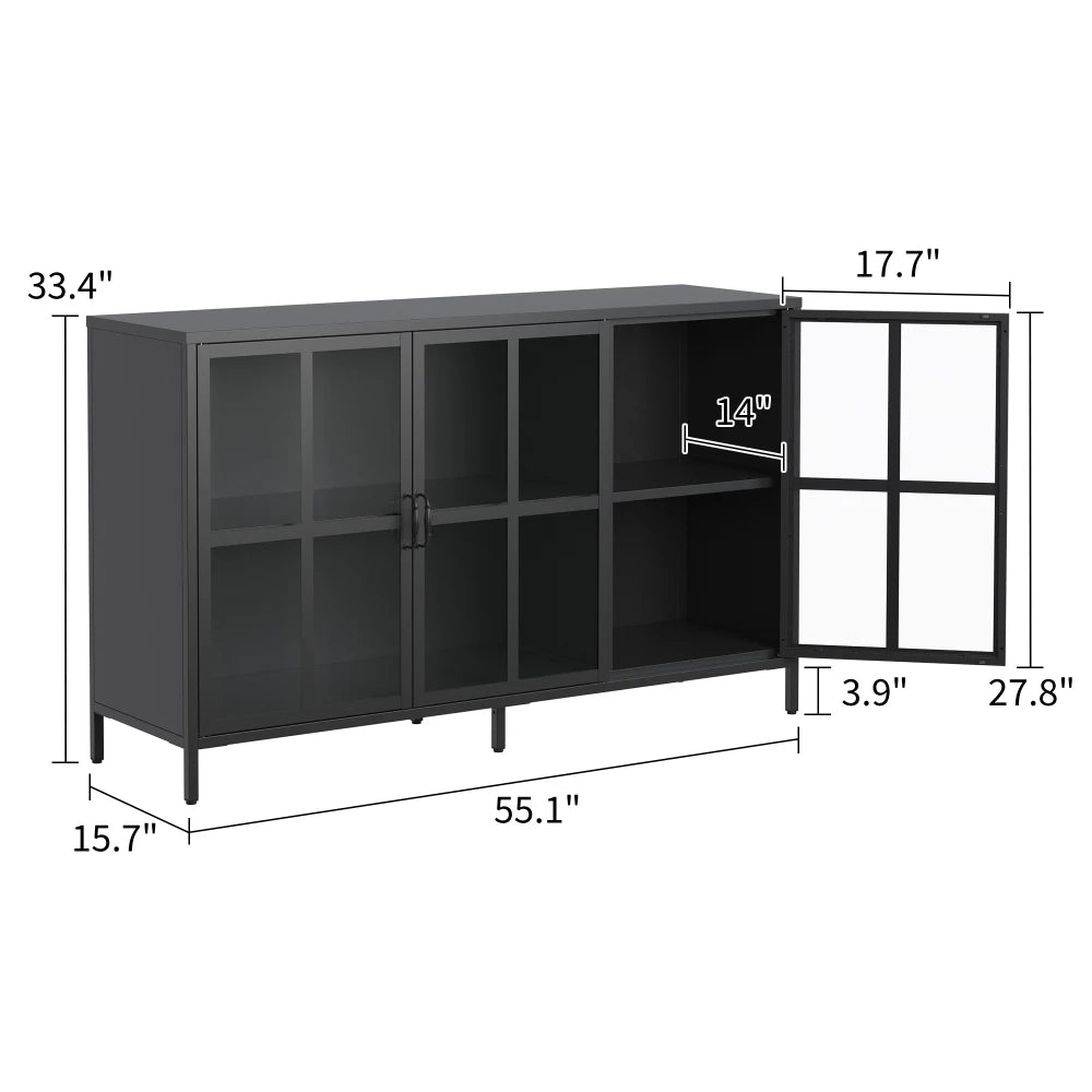 Heavy Duty Metal Modern Sideboard Buffet