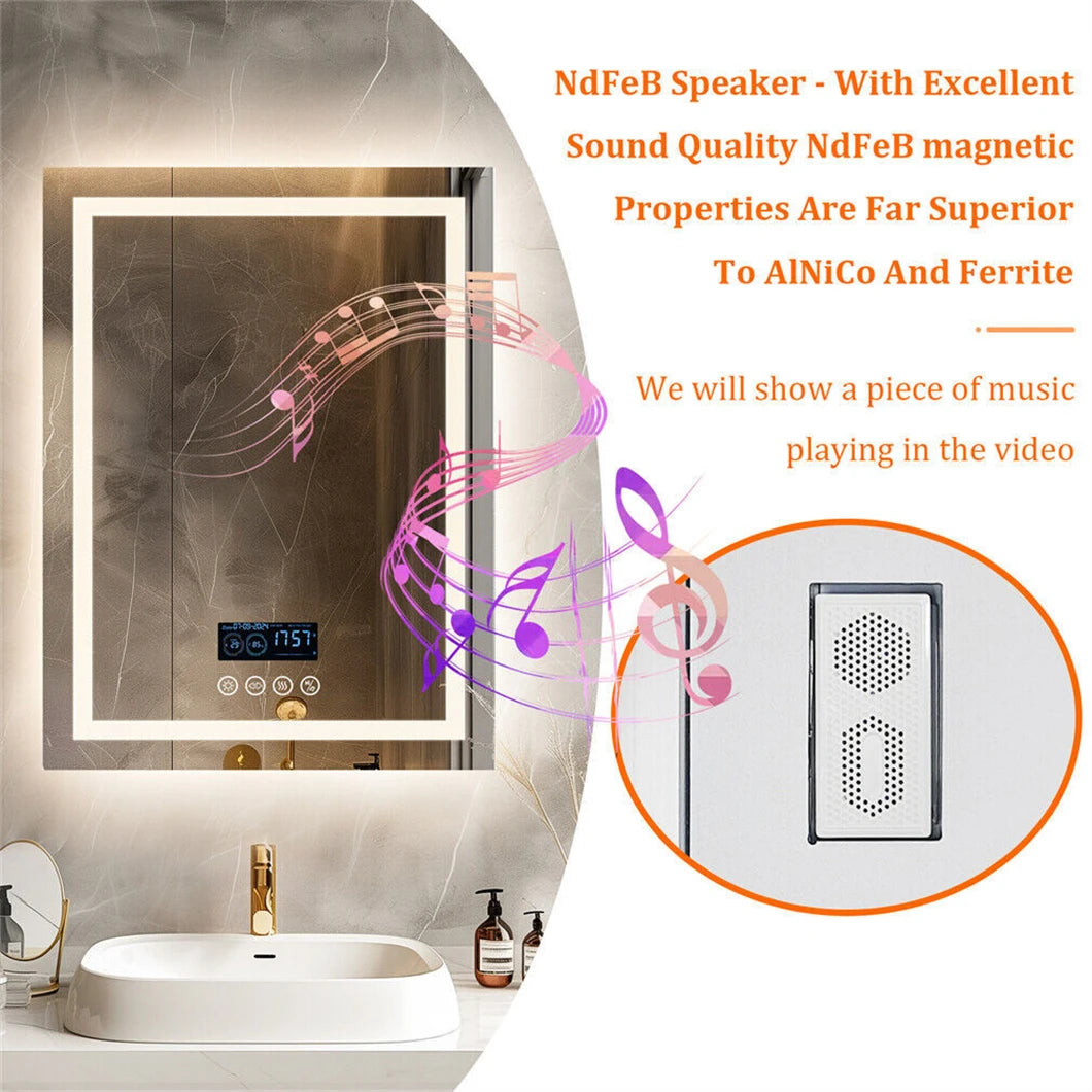 Smart LED Bathroom wall Mount Mirror Rectangle