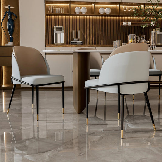 Set Of 2 Dining Chairs Luxurious Upholstered