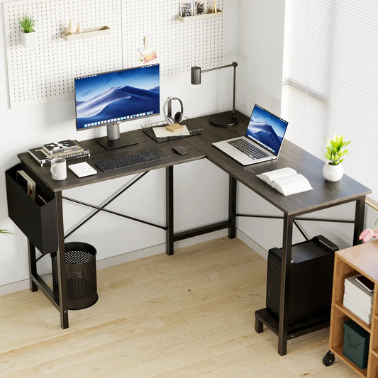 JHK Gaming Corner 50 Inch Office Writing PC Wooden Table