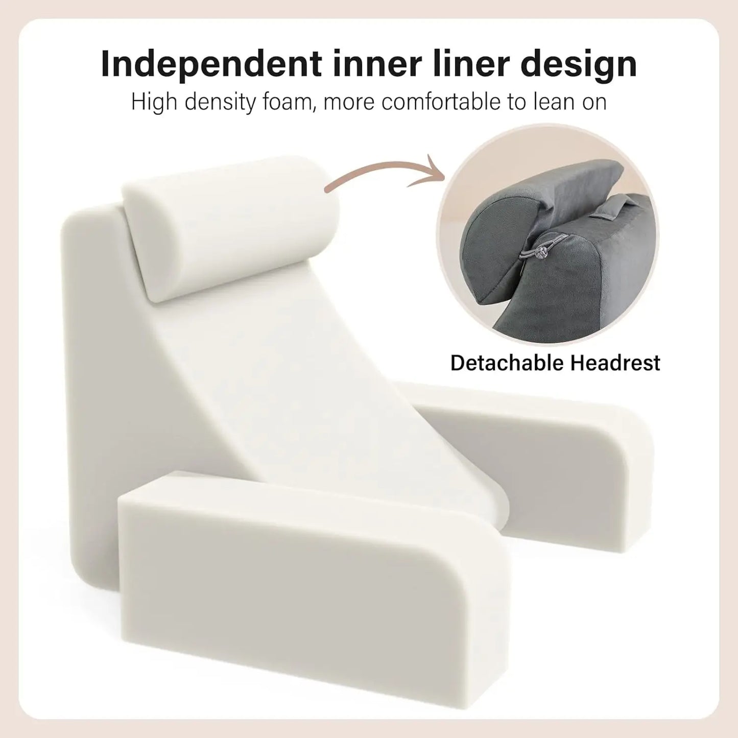 Bedrest Back Pillow for Bed Sitting up Cushion