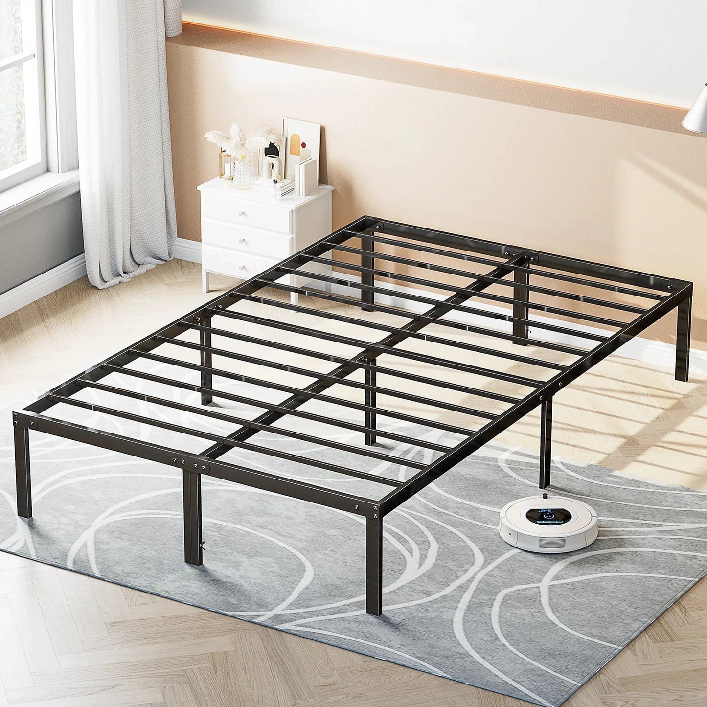 JHK Basic Twin Full Queen King Size Bed Frame Metal Platform