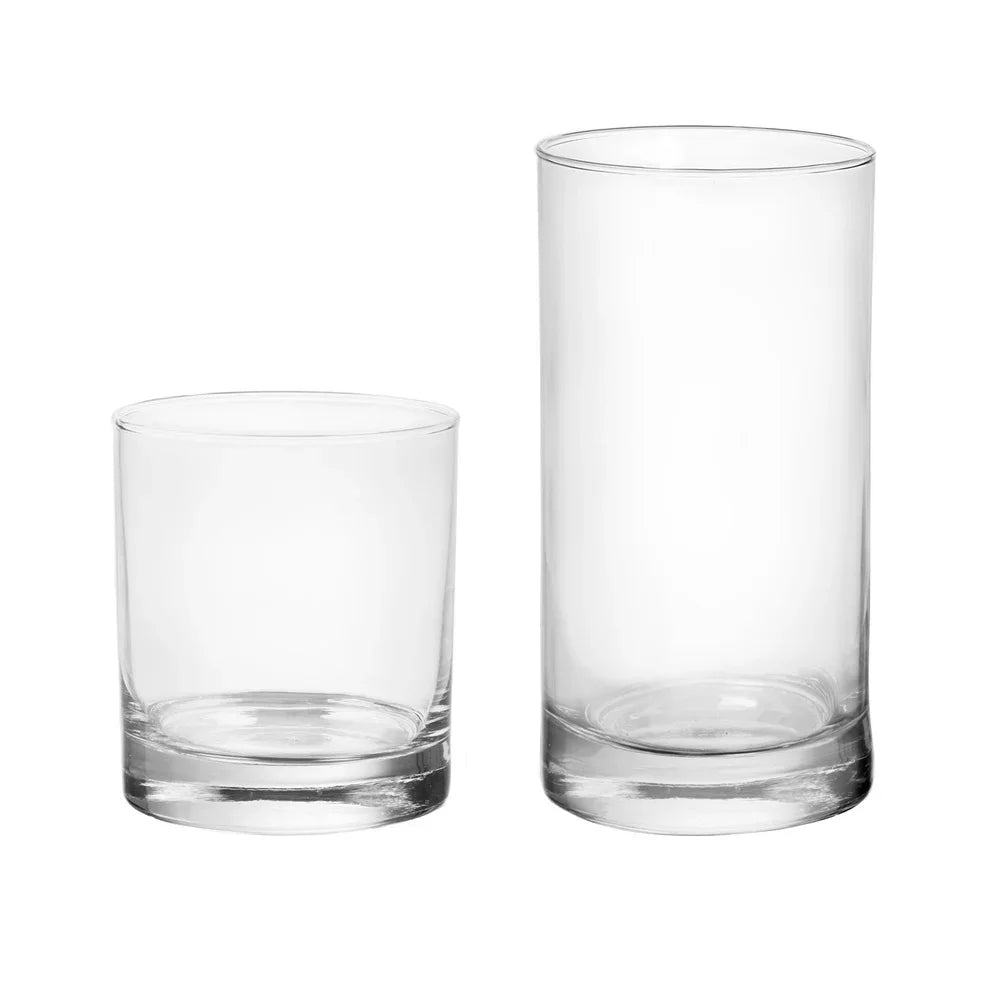 12 Piece Clear Drinkware Set Cooler Tennyson Glasses