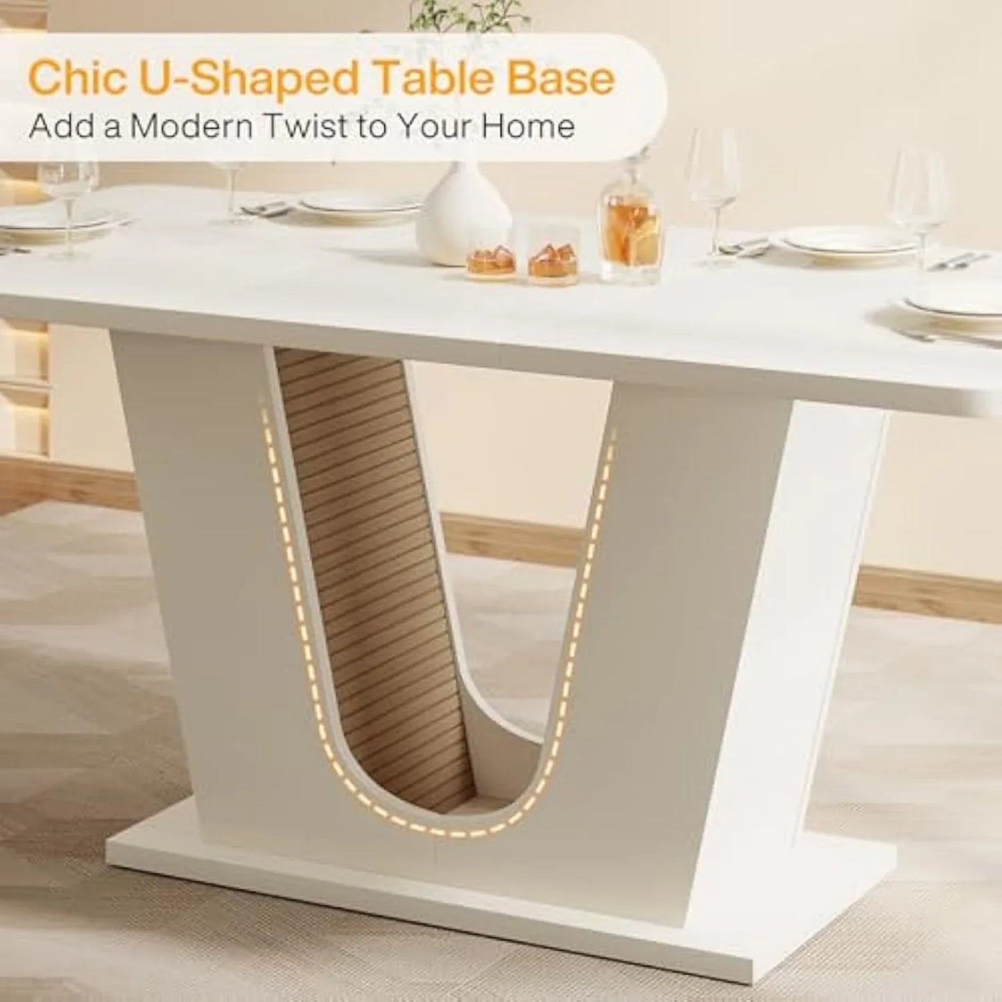 LITTLE TREE Modern Dining Table for 4-6 People