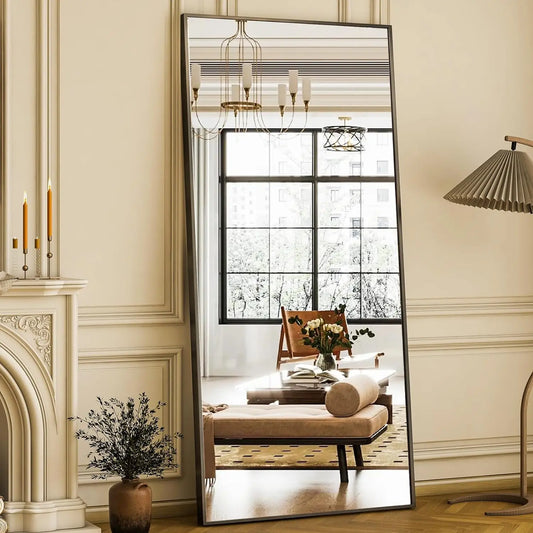 26" x 71" Full Length Mirror - Black Floor Mirror