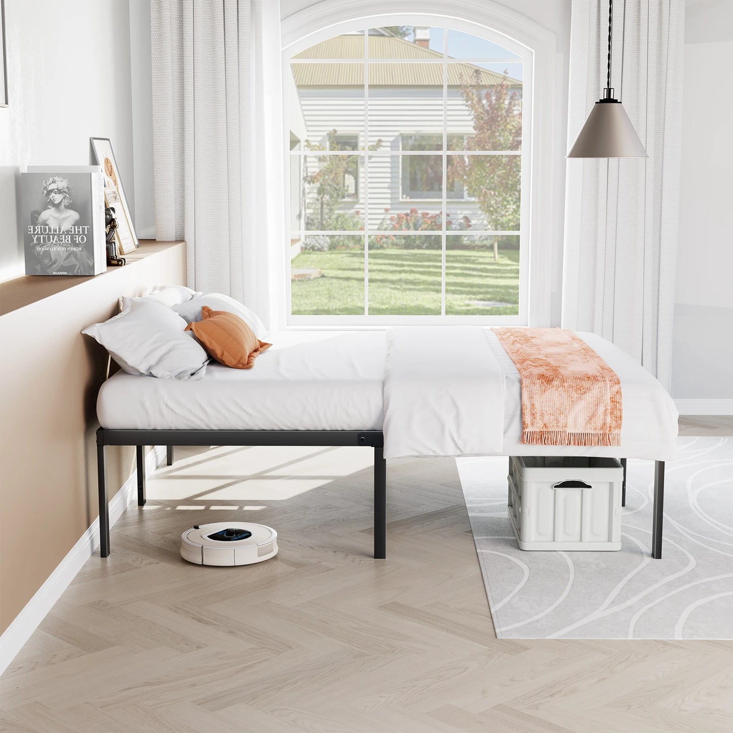 JHK Basic Twin Full Queen King Size Bed Frame Metal Platform