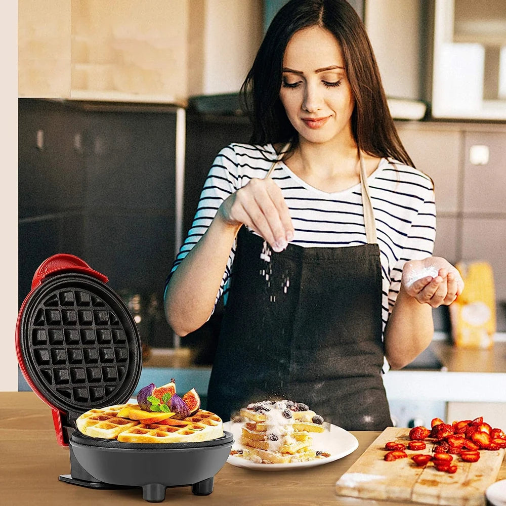 350W Mini Waffle Maker Electric Non-Stick