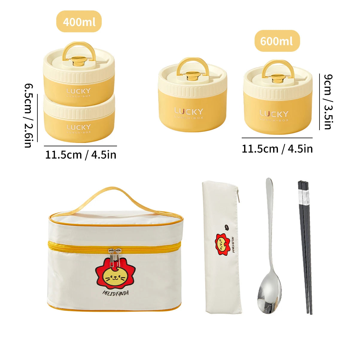 WORTHBUY Portable Insulated Lunch Box 304 Stainless Steel